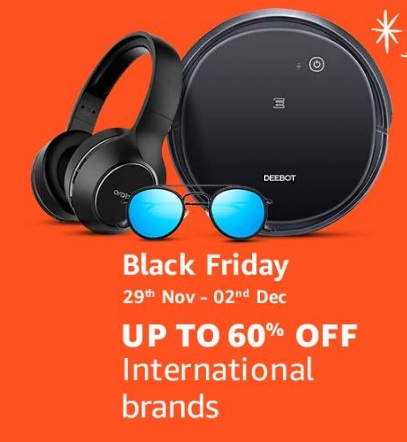 India Desire : Amazon Black Friday Sale : Get Upto 60% Off On International Brands Shopping [29th Nov - 2nd Dec 2019]